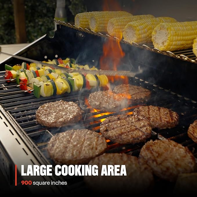 Monument Grills 6-Burner Convertible Natural Gas Smart bbq Grill Stainless Steel Denali 605 with Conversion Kit