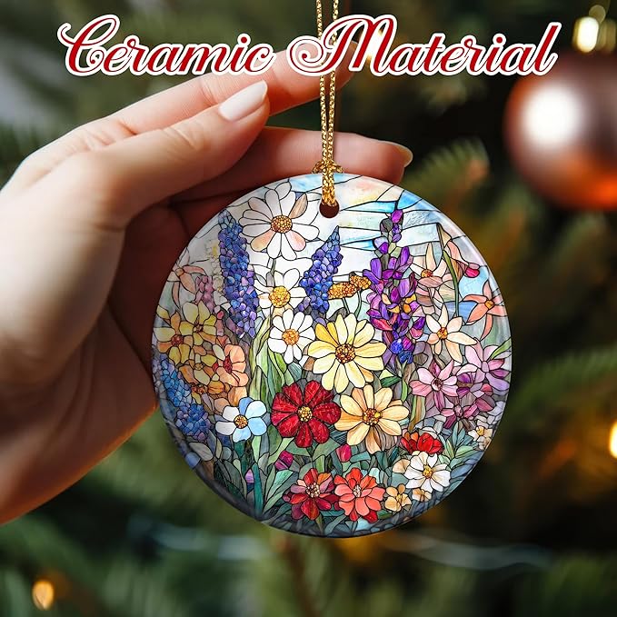 Christmas Ornaments, Flower Ornament, Christmas Tree Ornaments, Xmas Decorations, Holiday Decorations, Gifts for Flower Lovers, Holiday Party Gifts, and Xmas Gift Ideas