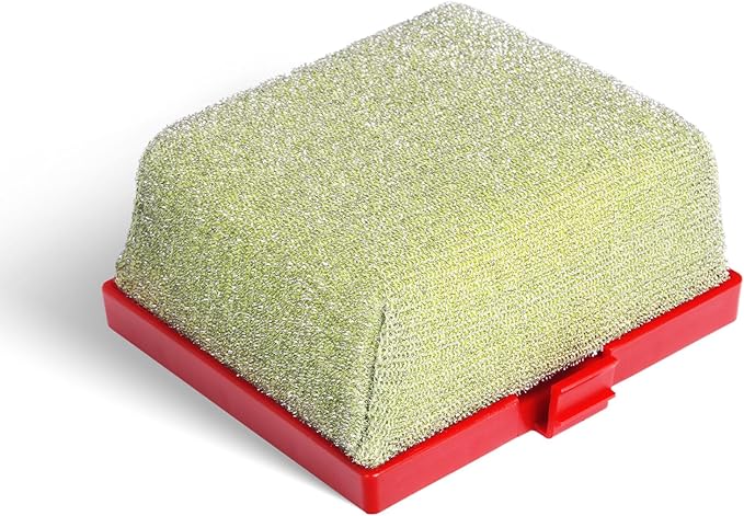 GASPRO Replaceable Cleaning Head for Steam Grill Brush, Bristle Free BBQ Grill Cleaning Pads with Heat-Activated Sponge, Safe for Most Grates, Replace & Reuse, Red