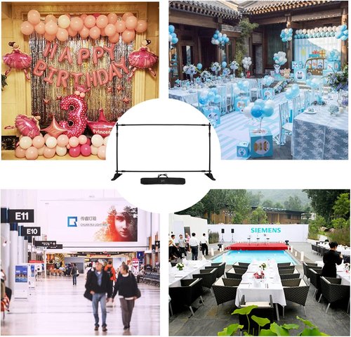 Adjustable Backdrop Banner Stand by [Brand Name] - 10x8 Ft Portable Display for Weddings & Events | Includes Carrying Bag