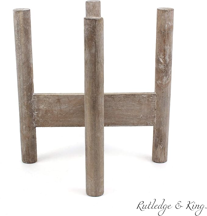 Rutledge & King Mid Century Plant Stand - Modern Plant Stand - Indoor Plant Stand - Wooden Plant Stand - Plant Holder (Small, Aberdeen/Driftwood)