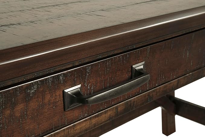 Signature Design by Ashley Baldridge Rustic Home Office Desk, Distressed Brown