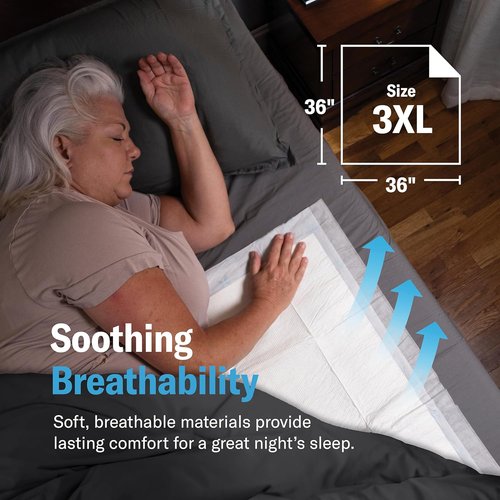 Chucks® MAX Disposable Adult Bed Pads - Breathable Incontinence Underpads | XXX-Large 36" x 36" - Heavy Duty 10X Absorbency (20 Count)