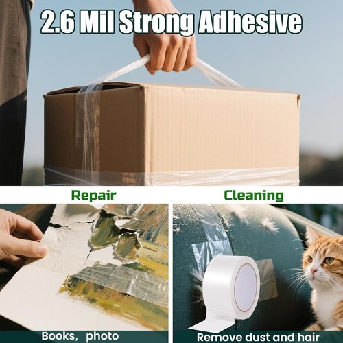 Lichamp Heavy Duty Clear Packing Tape - 24 Rolls for Moving & Shipping Supplies | 1.88" x 55 Yards