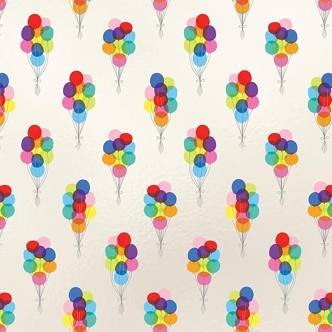 Jillson Roberts Bulk Gift Wrap, Everyday Gift Wrapping Supplies, Bunch of Balloons, 1/4 Ream 208 feet x 30 inches