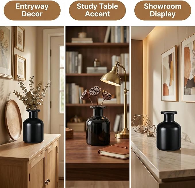 150ml/5oz Empty Glass Diffuser Bottle Diffuser Jars Aromatherapy Storage Container Fragrance Accessories Use for DIY Replacement Diffuser Sticks Sets Home Bathroom Decor