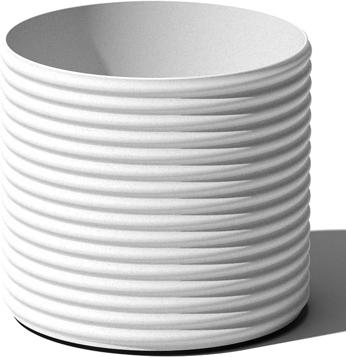 Veradek Mod Series 13" Short Planter for Patio & Backyard | Durable Plastic-Stone Material | Modern Décor for Plants & Flowers