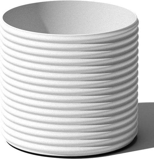 Veradek Mod Series 13" Short Planter for Patio & Backyard | Durable Plastic-Stone Material | Modern Décor for Plants & Flowers