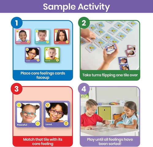 Hand2Mind Express Your Feelings Memory Match Game - Emotion Cards for Kids | Enhance Emotional Intelligence & Social Skills