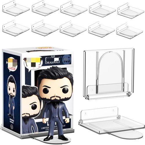 Collapsible Acrylic Shelf by Funko Pop - 10-Pack Display Case for Collectible Figures (4.5" x 3.5")