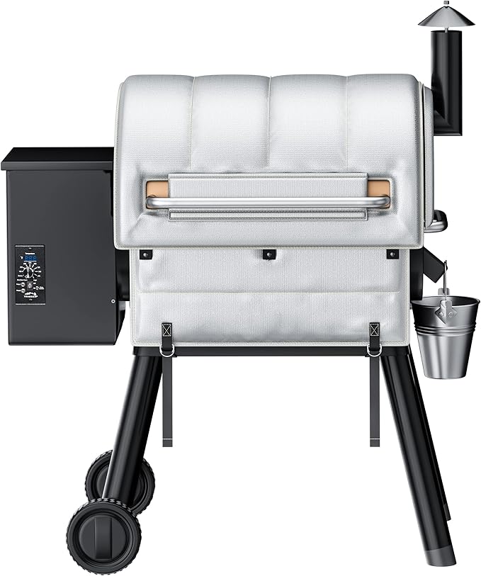 Utheer Grill Insulation Blanket for Traeger Pro 575 Pro 22/20 Series Traeger BAC344, BAC626 and Lil' Tex Elite Pellet Smoker Insulated Blanket Warmer for Winter Cooking Accessories