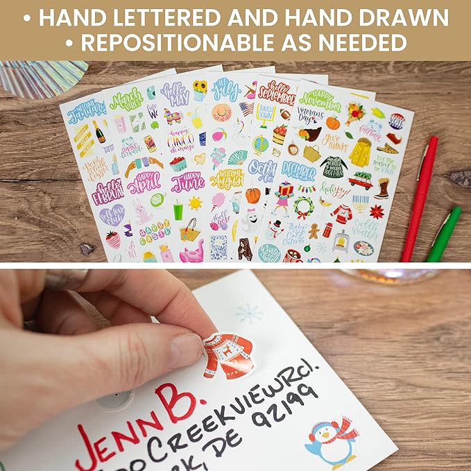 Bloom Daily Planners New Holiday Seasonal Planner Sticker Sheets - Seasonal Sticker Pack - Over 250 Stickers Per Pack!