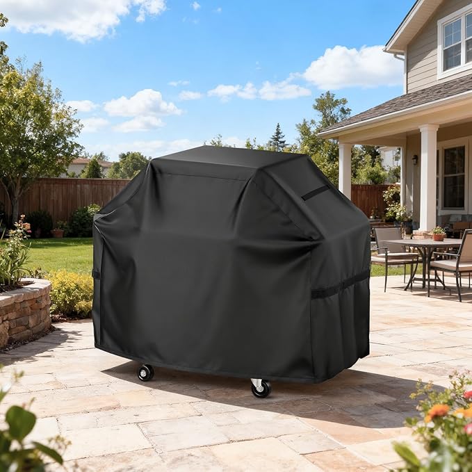 LBTING Grill Cover, 52-inch Heavy Duty 300D Oxford Waterproof Windproof UV Resistant BBQ Gas Grill Cover for Outdoor Barbecue Fit Most Brands Weber, Brinkmann, Char Broil, Holland