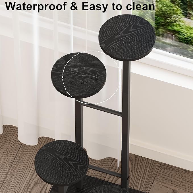 5 Tier Plant Stand Indoor, Corner Plant Shelf, Plant Shelves Organizer, Flower Stand for Multiple Plants, Tall Wood Plant Shelf Holder for Indoor, for Living Room, Balcony GPS108BW