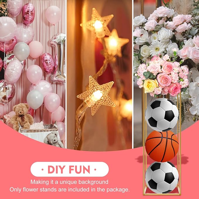 10Pcs Wedding Centerpiece Flower Stand for Table, 31 in Gold Metal Flower Vases for Wedding Table Decorations Events Party Display