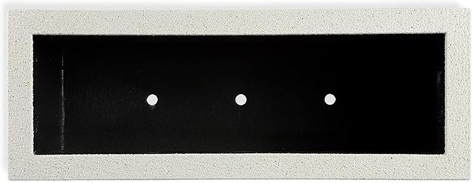 PolyStone Milan Block Long Box Planter – Tall Rectangular Planter for Indoor/Outdoor – Large, Lightweight, Durable, All-Weather Pot w/Drainage Holes – Modern Patio/Porch Décor for Plants, Flowers