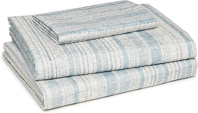 Amazon Basics Lightweight Microfiber Comforter Sets, 5 Pieces, Navy, Geometrics, Twin/Twin XL