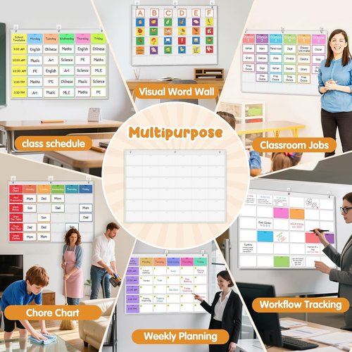Pocket Chart for Classroom | Ideal for Studying, Workflow Tracking, Presentations & Organization