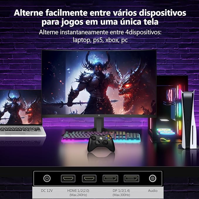 Z-Edge 27 inch Curved Gaming Monitor, FHD 1080P 300Hz 280Hz 240Hz Curved Monitor 1500R Computer Monitor, MPRT 1ms Monitor, 16.7M Colors, UG27S 2X DP 1.4 Ports and 2X HDMI 2.0 Ports