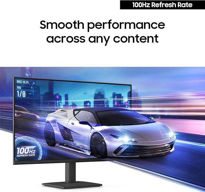 Samsung 22" (S30GD) Essential Monitor with IPS Panel and Tilt Only Stand, 100Hz Refresh Rate, Ergonomic Design, Advanced Eye Care, Game Mode, LS22D304GANXZA