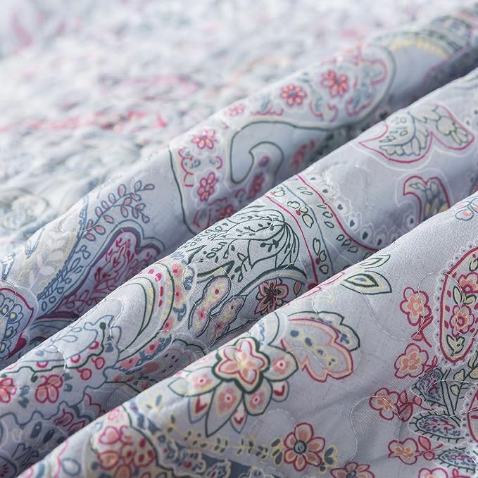 HoneiLife Quilt Sets Queen Size - Microfiber Bedspreads 3-Piece,Queen Quilt Bedding Sets All Season Quilts,Lightweight Coverlets for Queen Beds