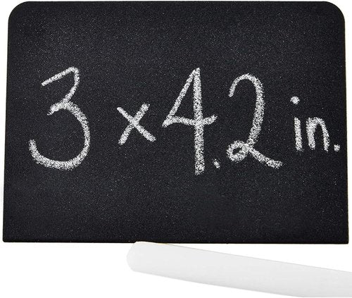 Juvale Metal Tabletop Chalkboard Signs - Galvanized Iron Menu Stands - 3"x4.2", Black, Pack of 8