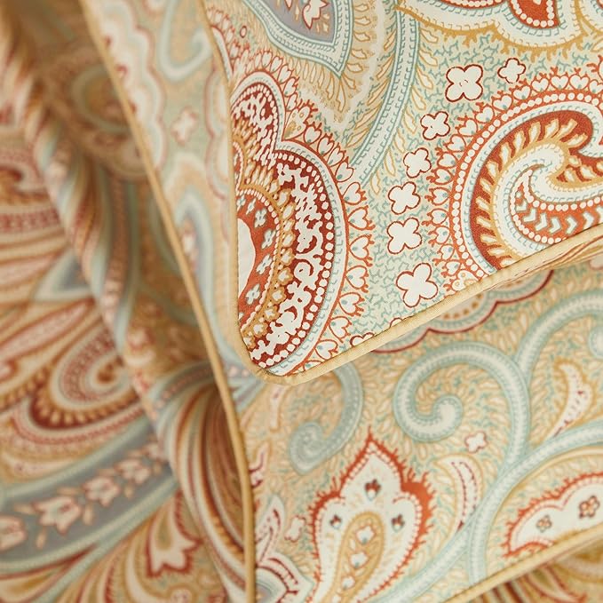 Brandream Paisley Bedding Gold Classy Regal Themed Boho Bed Sheet Set Luxury Bedding Collections 800 Thread Count 100% Egyptian Cotton Deep Pocket, 4 Piece-King Size