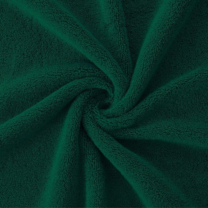 COZYART Dark Green Hand Towels for Bathroom 4 Pcs, 13x30 100% Cotton Guest Hands Towel Set Super Soft Absorbent Durable 650 GSM for Daily Use