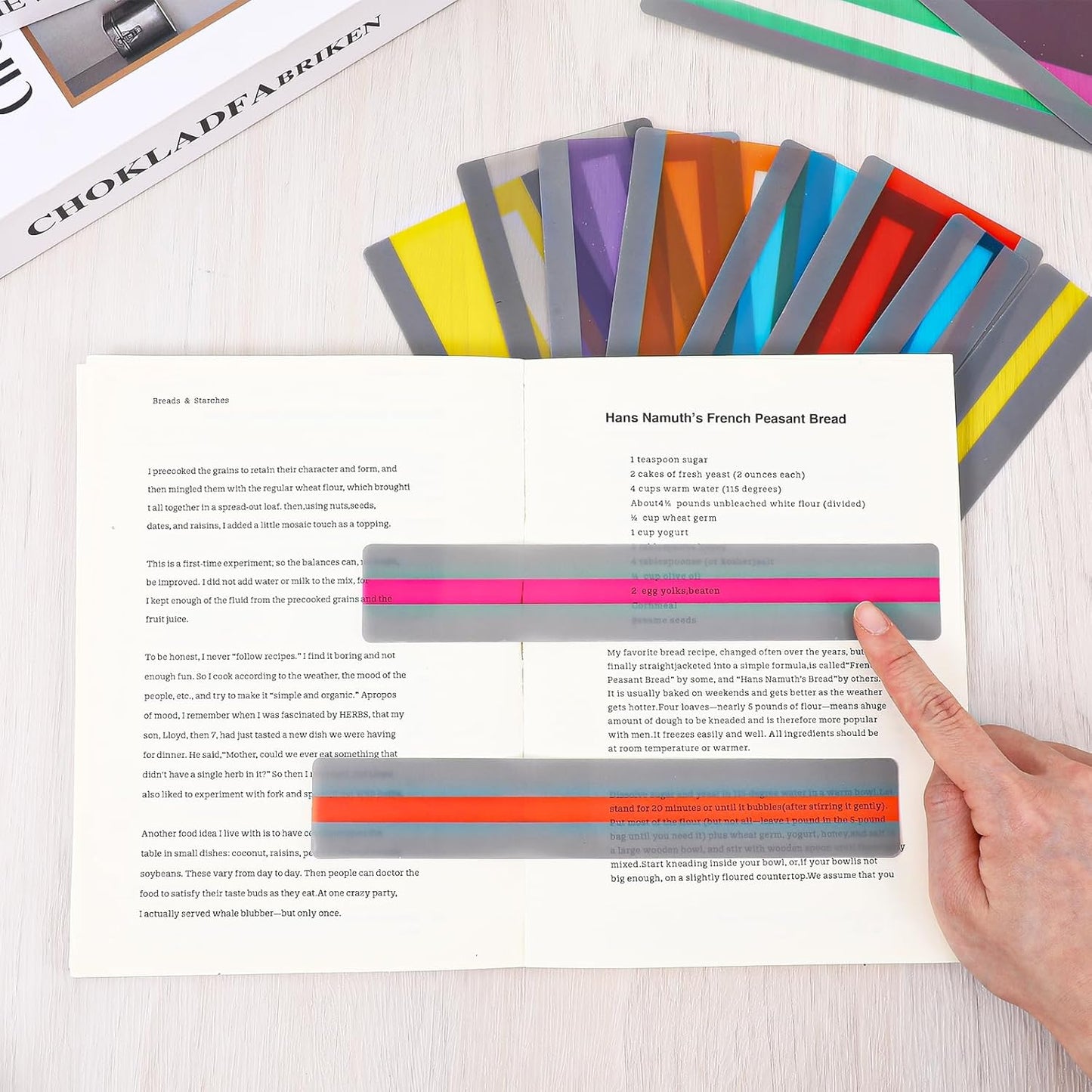 Skiennix Guided Reading Strips - 16-Piece Dyslexia Reading Tools for Kids | Enhance Focus & Comprehension, Multicolor