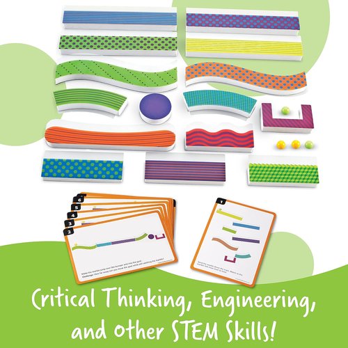 Learning Resources Tumble Trax Magnetic Marble Run - Engaging STEM Toy for Kids Ages 4-8 | Interactive Ball Maze