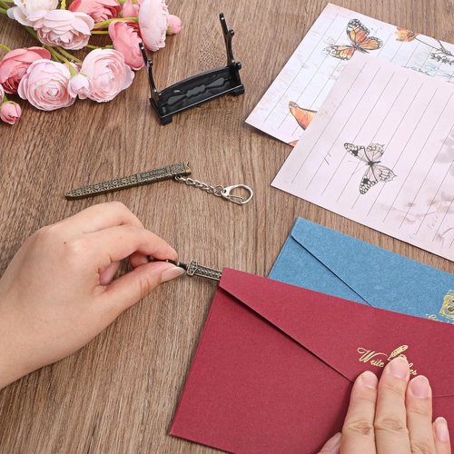 Mini Sword Letter Opener Set by [Brand Name] - Ancient Design with Sheath & Display Stand | Perfect for Envelopes