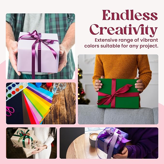 Gift Tissue Paper for Gift Bags - Tissue Paper Bulk | 25 Assorted Colors 300 Sheets 20x26 Inch | Premium Quality Bold Colored for Crafts, Wrapping, Packaging, Birthday, Holiday, Christmas