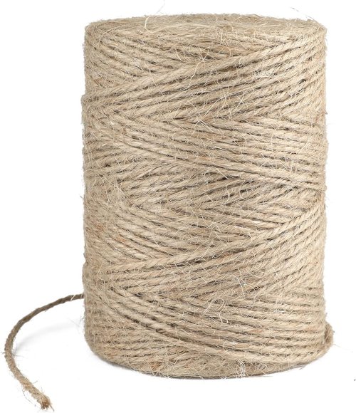 Jute Twine 3mm - 328 Feet Natural String for Crafts, Gift Wrapping & Packing