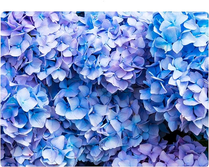 Blue Hydrangea Floral Pattern Flower Love Kitchen Glass Cutting Board Decorative Valentine's Mother's Day Gift For Her Flowers (Blue Hydrangea)