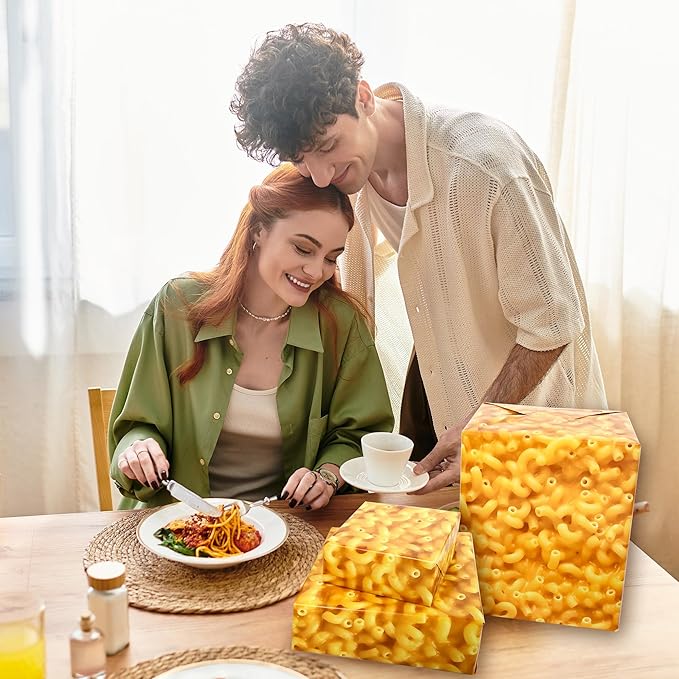 Altarho Funny Wrapping Paper Roll for Men Women - Weird Cheesy Macaroni Novelty Design for Teen Adult Birthday Total 28.5sq.ft