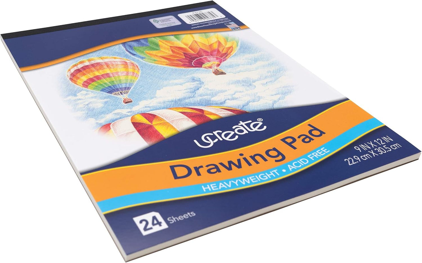 UCreate Art Paper Set - 4 Pads of White Drawing & Sketch Paper | 9" x 12" for Markers & Paint