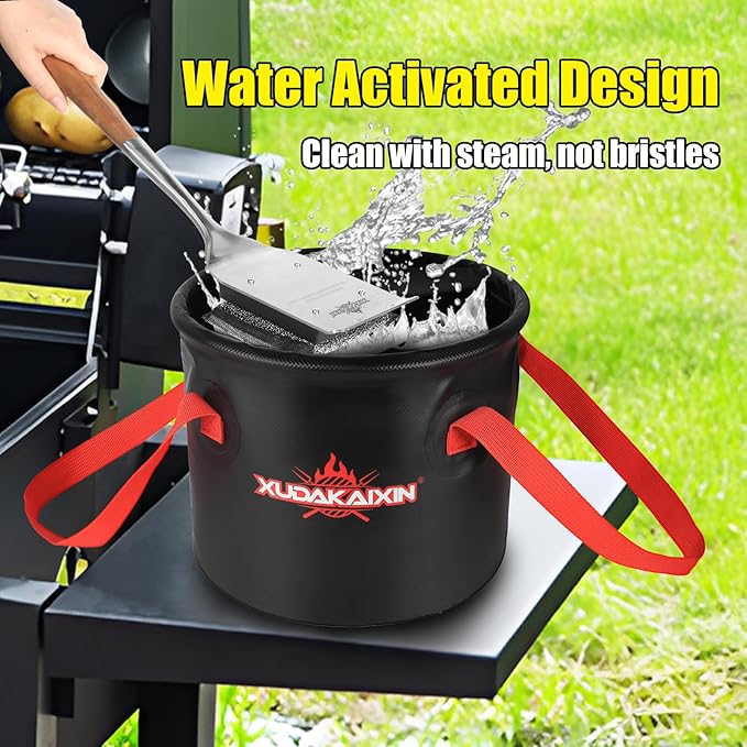 XUDAKAIXIN BBQ Replaceable Scraper Cleaning Head, Durable for Cast Iron or Stainless-Steel Grates, Barbecue Cleaner (Only Replaceable Cleaning Head No Grill Brush)
