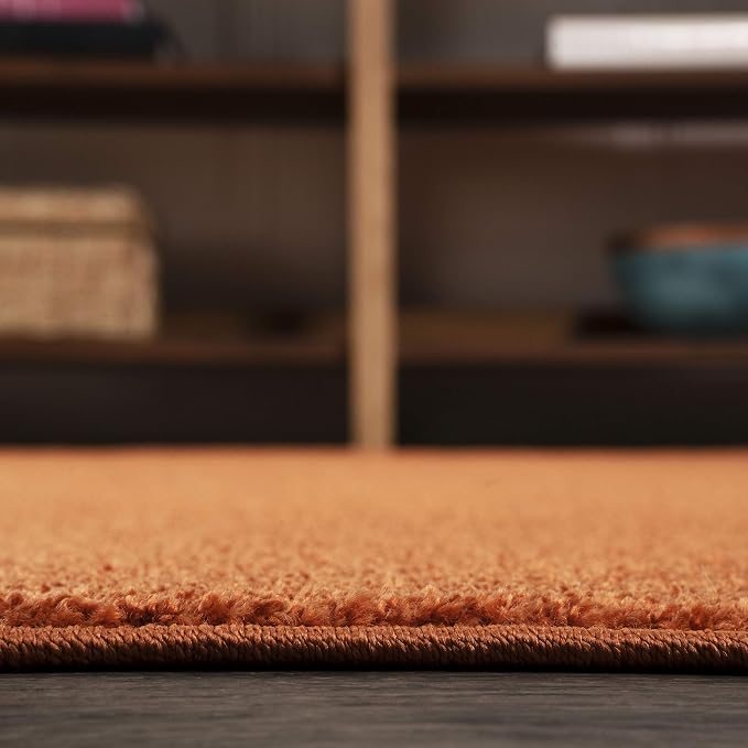 JONATHAN Y Haze Solid Low-Pile Orange Runner Rug 2x8, Coastal,Bohemian,Minimalist,Classic, Easy-Cleaning for Living Room,Bedroom,Kitchen,Pet Friendly,Non-Shedding (SEU100M-28)