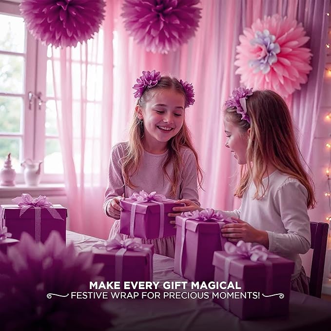 SANZIX 150 Sheets Purple Tissue Paper for Gift Bags Bulk 14x20 Inch - Purple Christmas Wrapping Tissue for Gifts, Bouquets, Wedding, DIY, Holiday Décor - Wrapping Paper Christmas Decorations