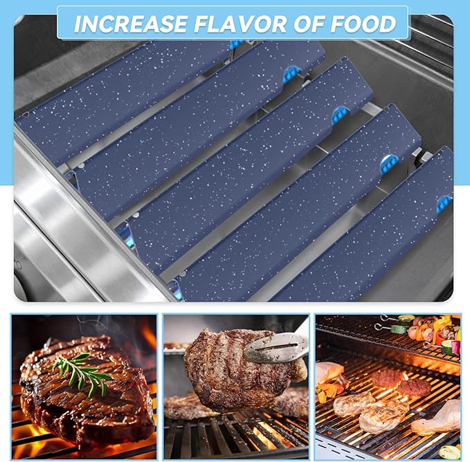 17" Flavorizer Bars for Weber Genesis II Grill Parts GS4 Genesis II/II LX 300 Series Genesis II E-310 E-315 E-335 LX E-340 Heat Plates Replacements for 66795 Porcelain Steel Flavor Bars, 5 Pack