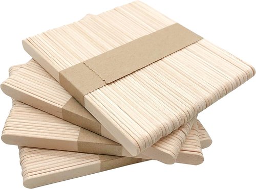 KTOJOY Craft Sticks - 200 Pcs Natural Wood Ice Cream & Popsicle Sticks | 4.5 Inch Length for DIY Crafts