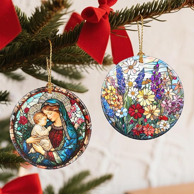 Christmas Ornaments, Flower Ornament, Christmas Tree Ornaments, Xmas Decorations, Holiday Decorations, Gifts for Flower Lovers, Holiday Party Gifts, and Xmas Gift Ideas