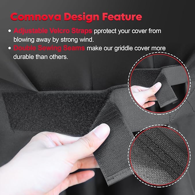 Comnova Grill Cover for Pit Boss KC Combo - Premium Wood Pellet Smoker Cover for Pitboss Waterproof & Heavy Duty, 600D Pellet BBQ Cover for Pit Boss KC Combo Platinum Series Grill