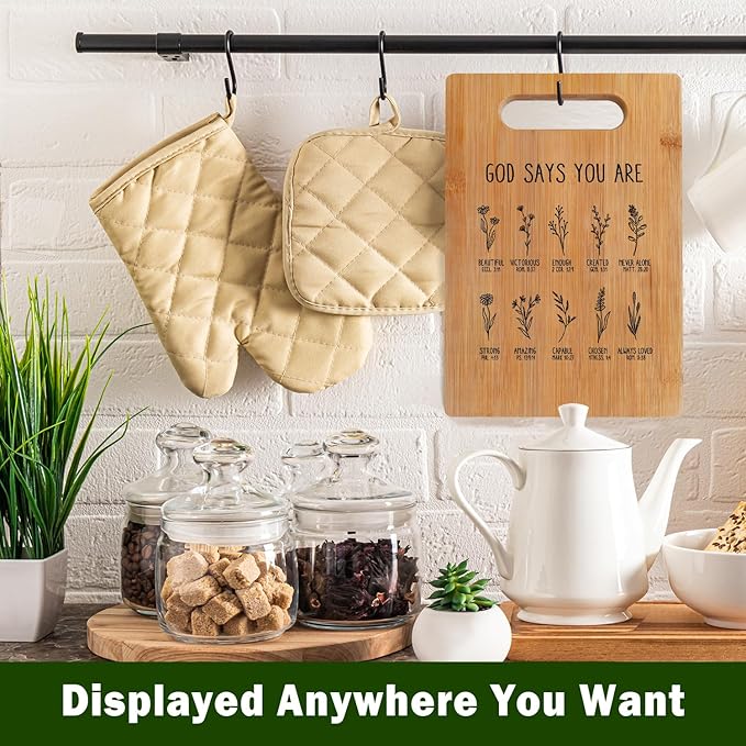 Lacama Christian Gifts for Women Cutting Board for Kitchen, Appreciation Gift for Women Christmas Birthday, Inspirational Gift for Woman Religious Spiritual Gifts for Her, Mom, Sister, Friends Female