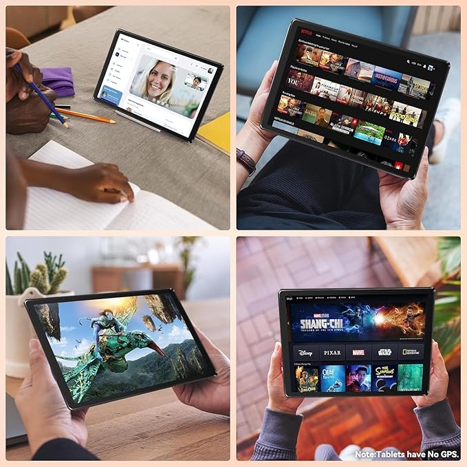 URAO Tablet,10.1" Android 15 Tablet with Octa-core Processor 24GB RAM 128GB ROM HD IPS Touchscreen 8H Battery, Wi-Fi 6, BT 5.0, Dual Camera, Android Tablets