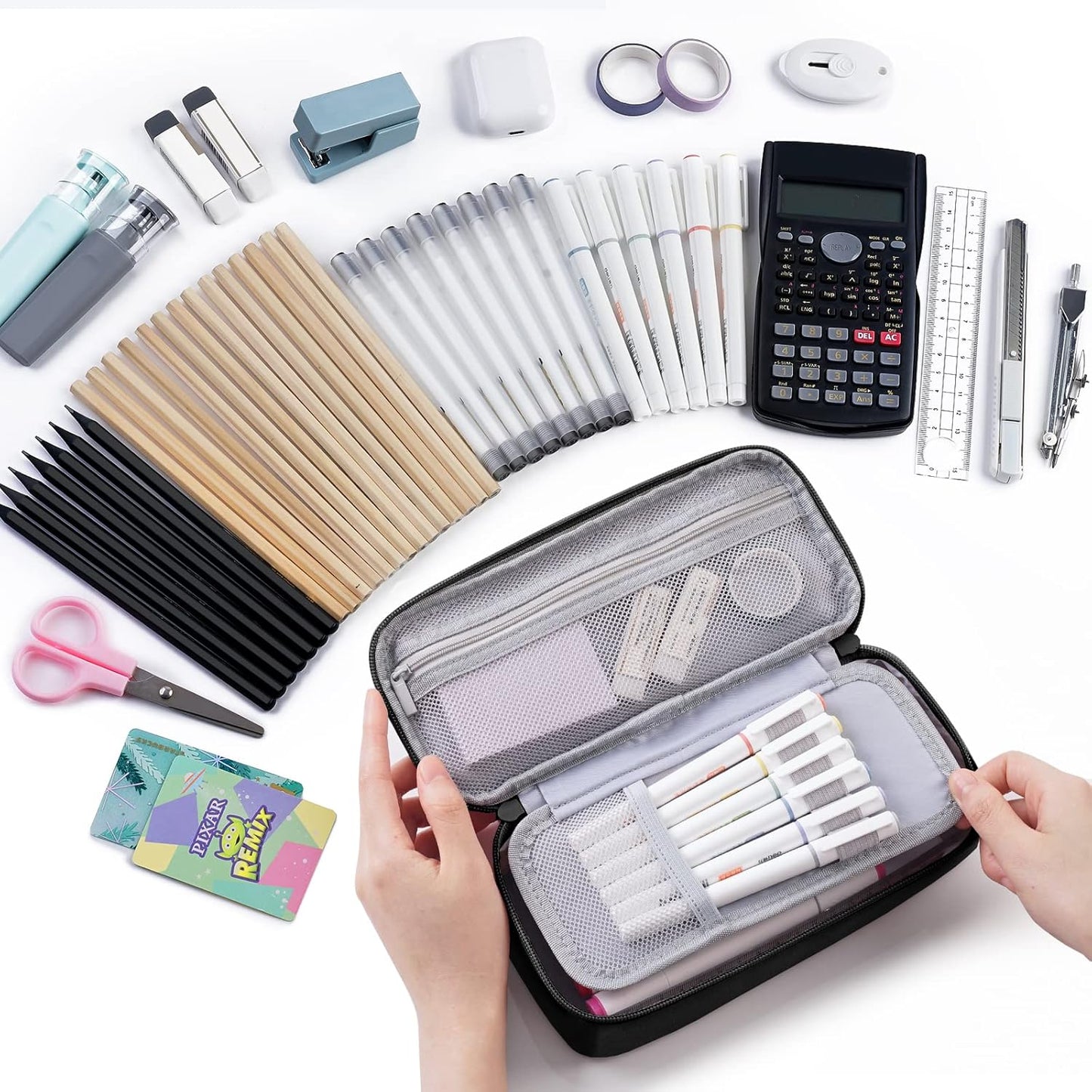 WEMATE Large Pencil Case - Ultimate Storage Organizer for Stationery | Back-to-School Essential
