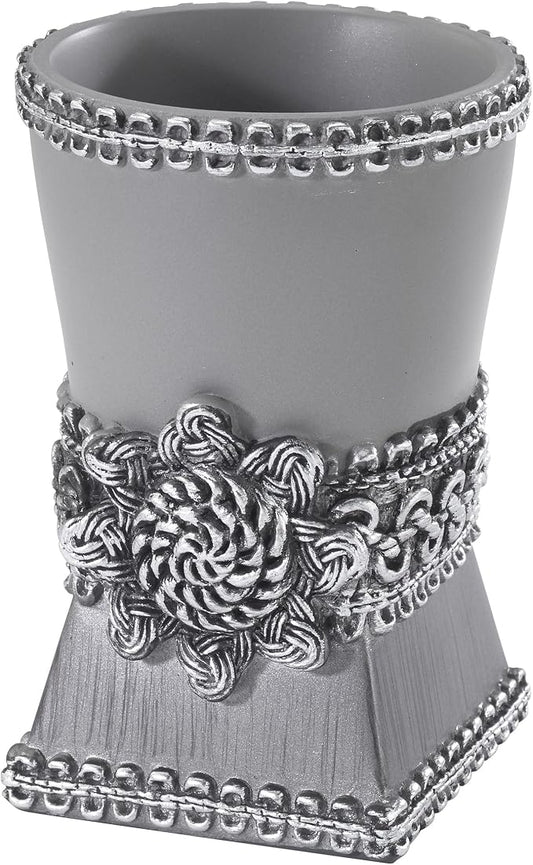 Avanti Linens Braided Medallion, Tumbler, Granite
