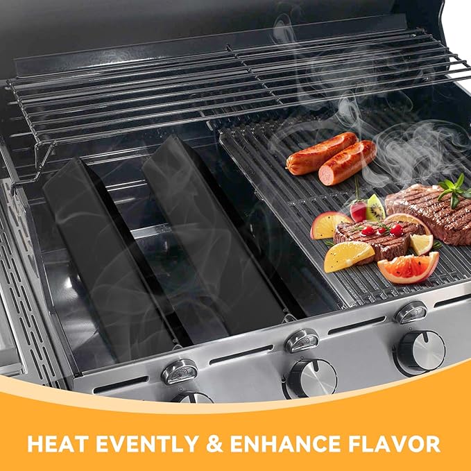 KifonMetals 15.3 Inch Porcelain-enameled Steel Flavorizer Bars for Weber Spirit I & II 200 Series, Spirit E210, S210, E220, S220, for Weber Spirit Grill Parts 7635, 3 PCS