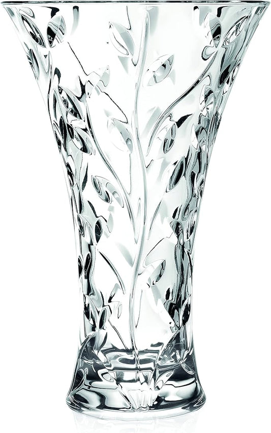 Vase - Round Opening Glass Vase - for Flowers - Roses - Designed - 11.75" H - by Barski - Made in Europe