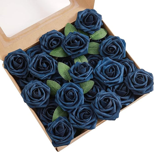 Artificial Flowers Combo, Fake Flowers for DIY Tables Centerpieces Baby Shower Bridal Shower Wedding Bouquet Arrangements Party Candle Holder Cake Decor Flower Home Decorations